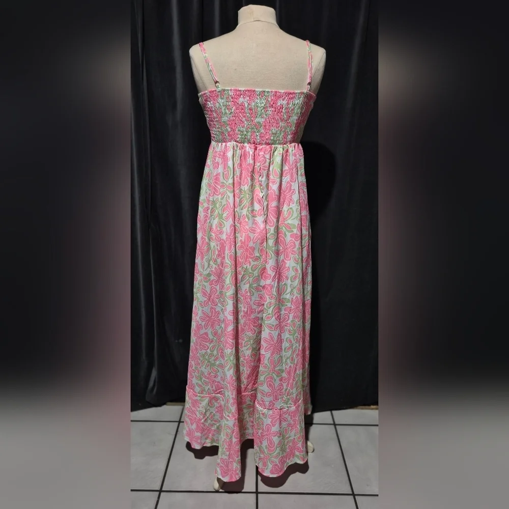 Floral Pink and Green Women's Skirt